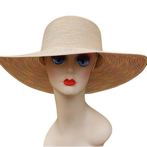 Indigo Soul Rainbow Straw Sun Hat Pride Outdoors Beach Gardening Tourist NEW